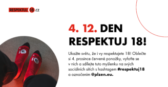 Chcete podpořit Respektuj 18!? Oblečte 4. 12. červené ponožky!